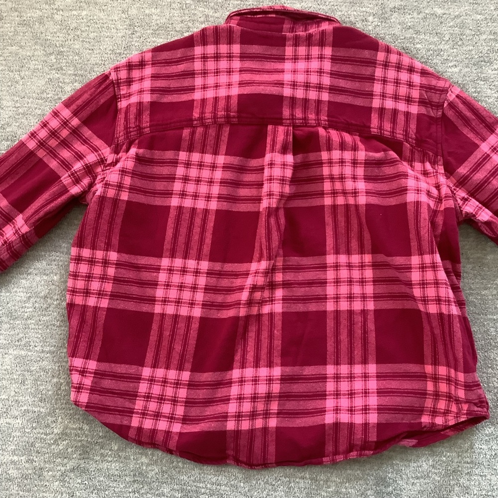 Timberland Red and Pink Plaid Buttondown Flannel Shirt Sz. XL - Picture 8 of 8